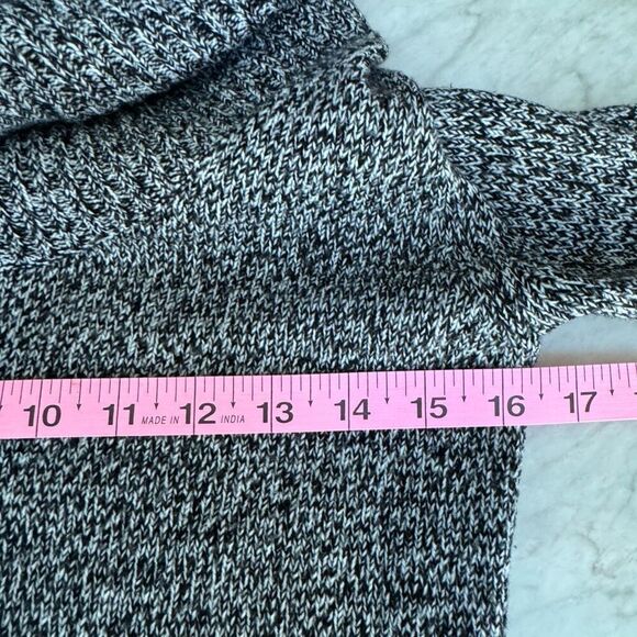 London Times Women's Black/White/Gray Cowl Neck Pocket sweater Dress size S - Picture 4 of 5